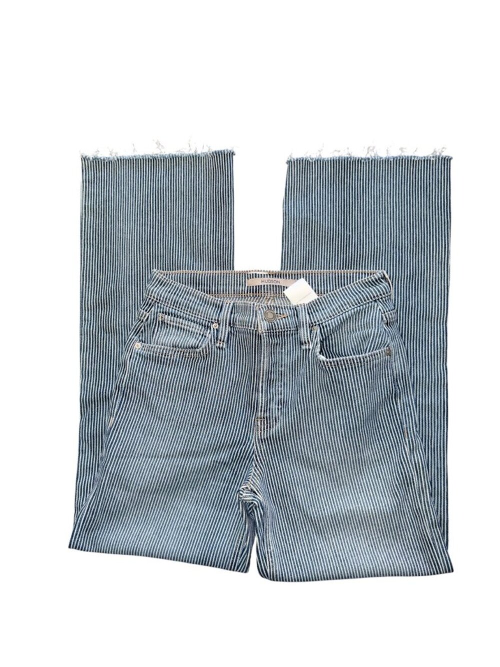 Hudson Rosie High Rise Wide Leg Railroad Stripe Jeans 25